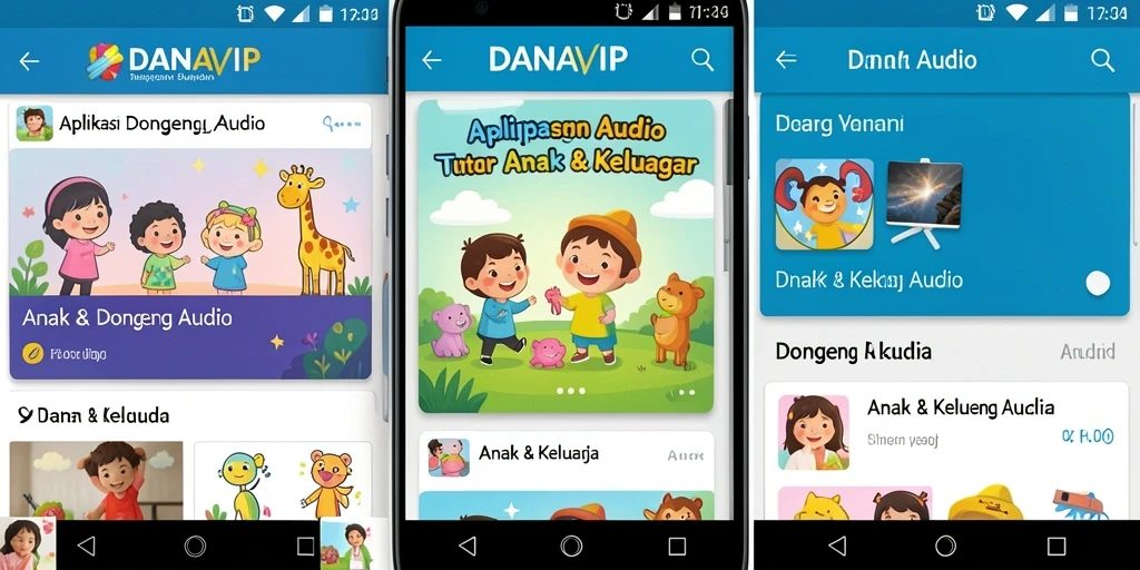 Antarmuka <strong>DANAVIP</strong> yang ramah pengguna dan kaya akan cerita dongeng audio.
