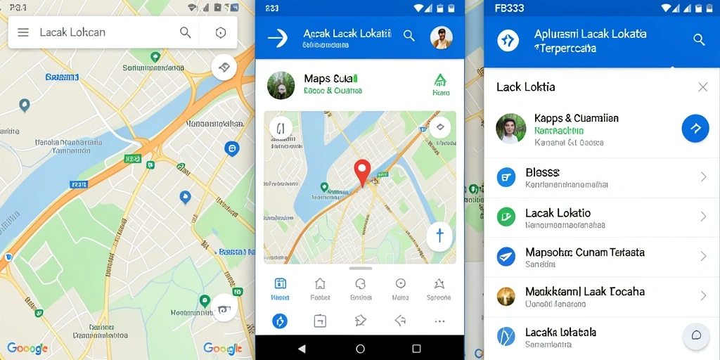 Antarmuka aplikasi FB333 menunjukkan lokasi dengan jelas.