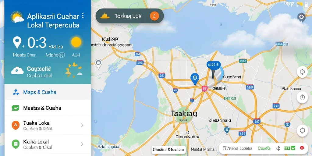 Antarmuka KAKRP menampilkan informasi cuaca lokal dengan jelas dan menarik.
