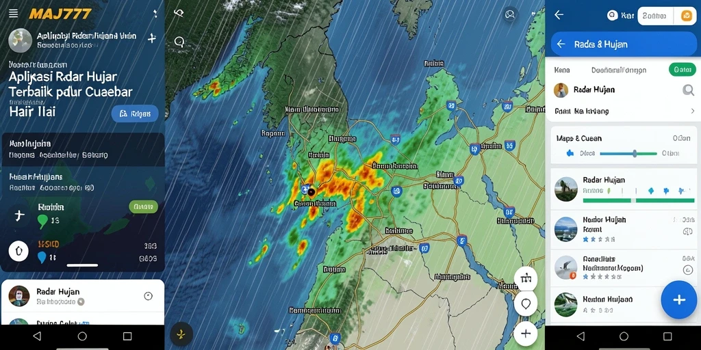 Tampilan antarmuka MAJ777 yang menampilkan data radar hujan secara real-time.