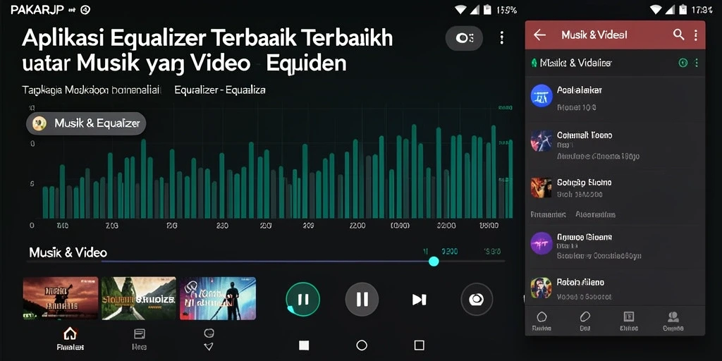 Tampilan antarmuka PAKARJP yang modern dan interaktif untuk Equalizer.