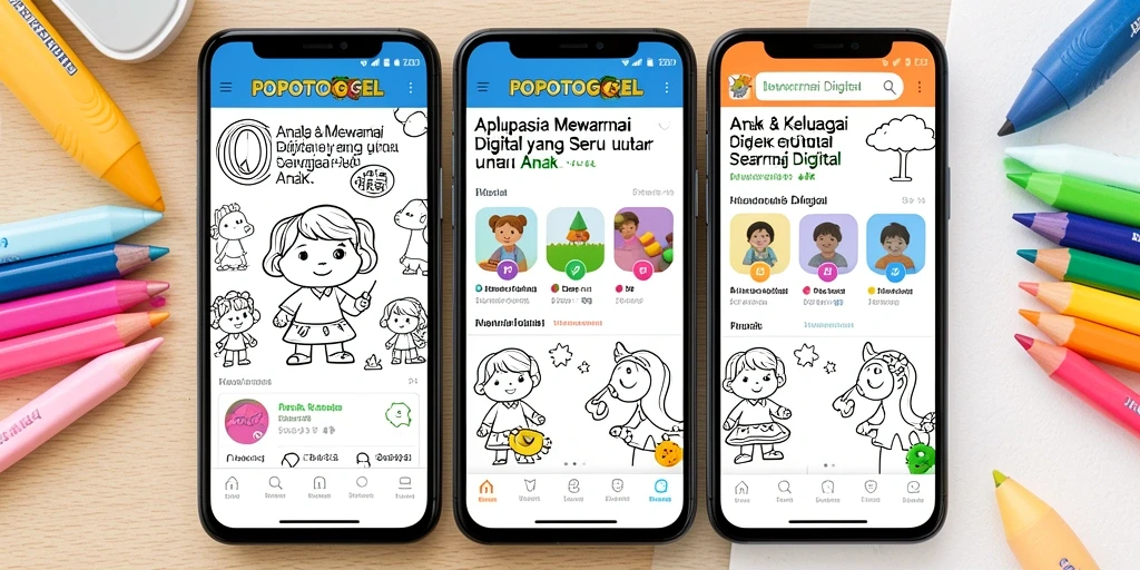Tampilan antarmuka POPOTOGEL yang menyenangkan dan interaktif untuk anak.