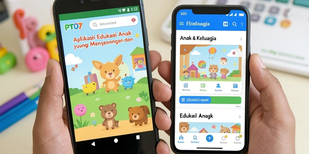 Tampilan antarmuka PT707 yang interaktif dan ramah anak.